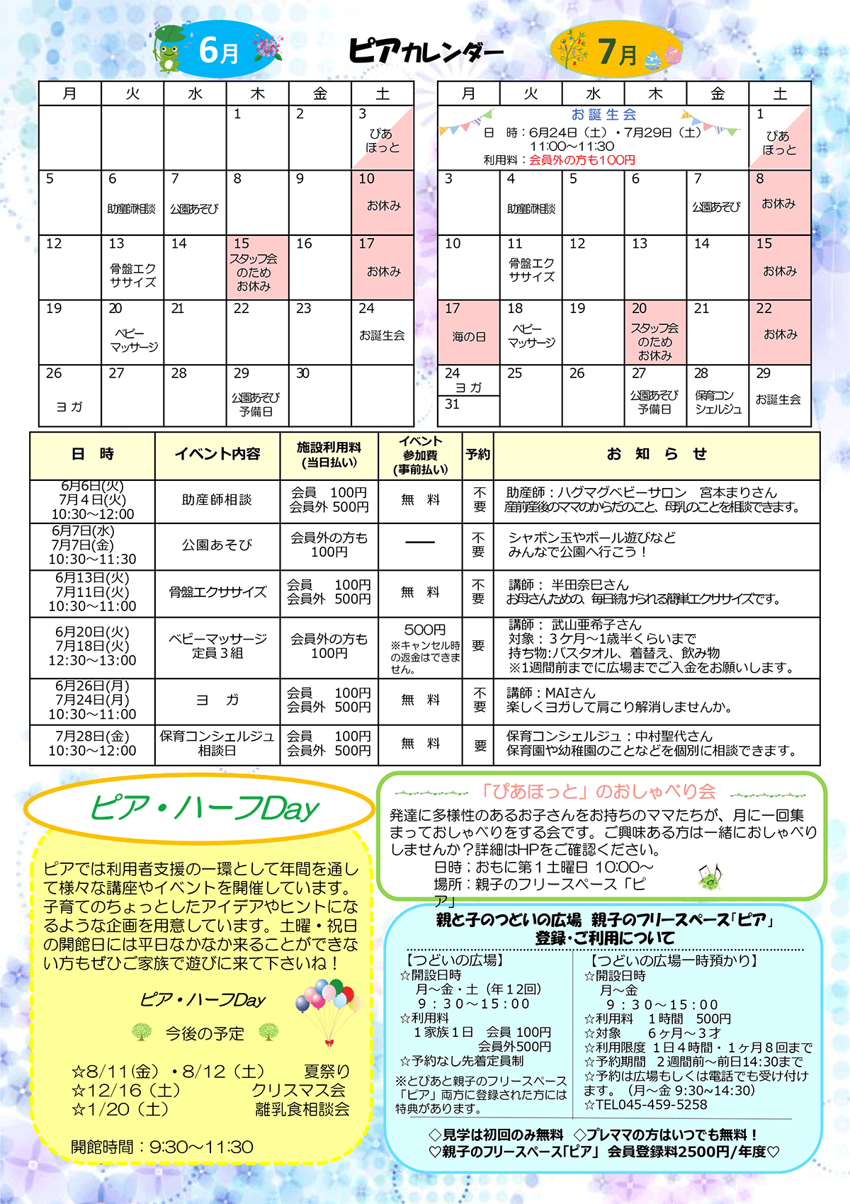 ピア通信・裏面