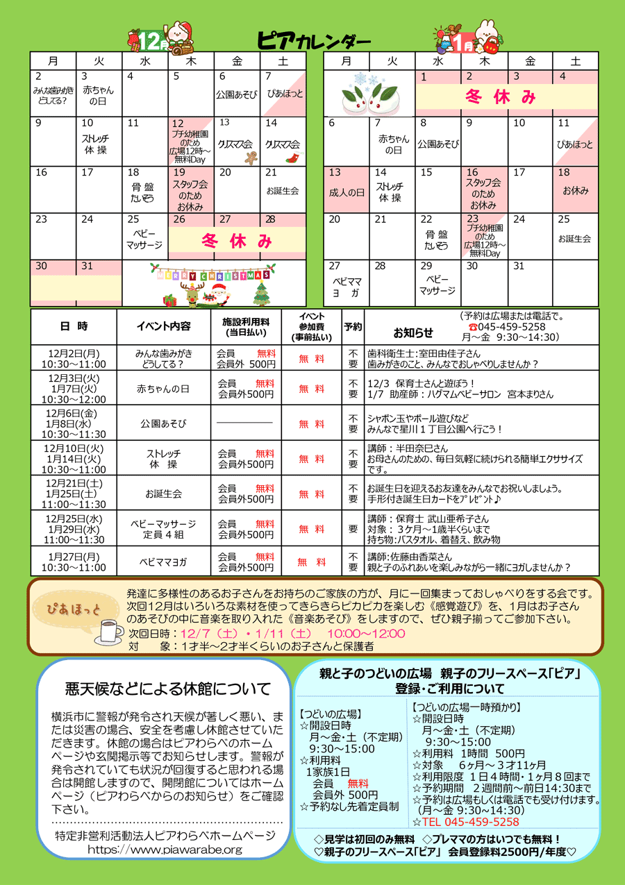 ピア通信・裏面